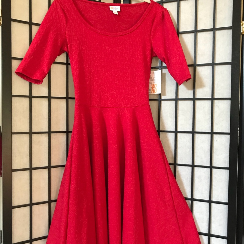 XS LuLaRoe Nicole Red Dress